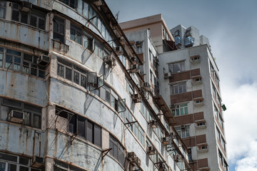 Old block of flats of Hong Kong