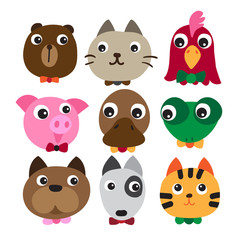 animals head character design