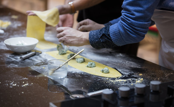 Man Making Ravioli