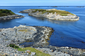 Beautiful landscape on the coast of famous Atlantic Ocean Road -  Atlanterhavsveien , More og Romsdal county, Norway.