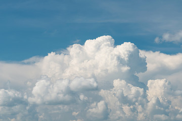 Cumulonimbus cloud with blue sky, Convectional and veretical clouds