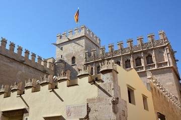 Europe, Espagne, Valence, Loge de la Soie, style gothique, classé UNESCO.