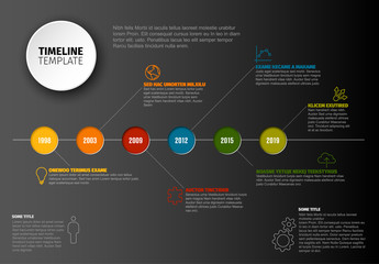 Timeline template with circles