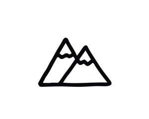 mountain hand drawn icon , designed for web and app