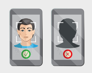 Facial recognition system on gadget.