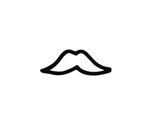 mustache hand drawn icon , designed for web and app