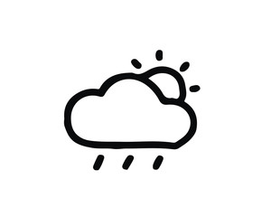 rain hand drawn icon , designed for web and app