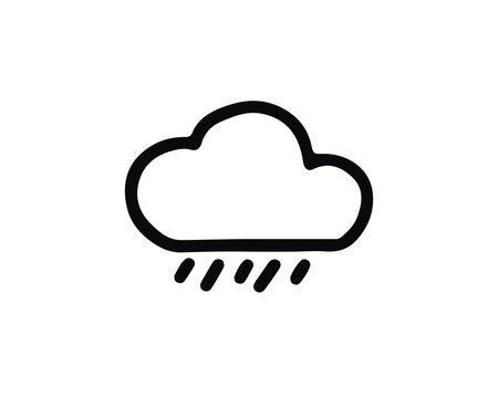 rain hand drawn icon , designed for web and app