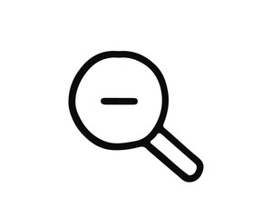 zoom out hand drawn icon , designed for web and app