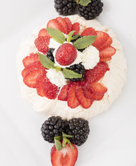 pavlova desert on white