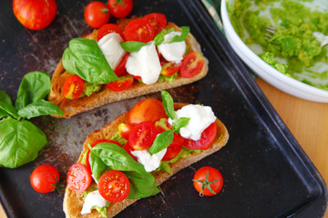Caprese avocado toast