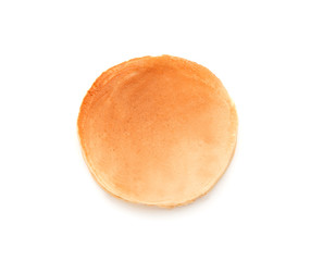 Tasty pancake on white background