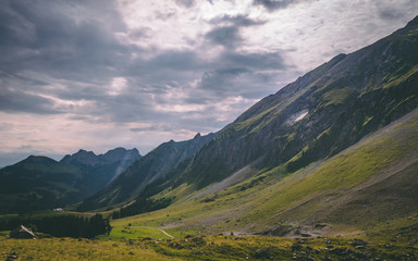 mountain scenery the swiss alps steep cliffs brienzer rothorn switzerland