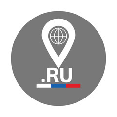 RU Domain zone vector flat logo