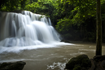 huai mae khamin waterfall kanchanaburi