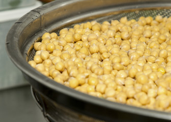 The washed-up Chick-pea hummus lentil ready to cooking