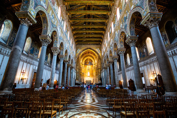Obraz premium Interno della Cattedrale di Monreale 