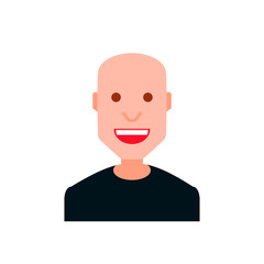 Male bust vector icon. Avatars.