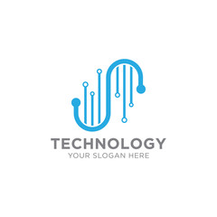 Abstract technology logo template vector icon