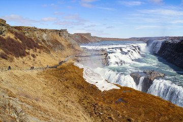 Fototapeta na wymiar Gulfoss waterfall in Iceland