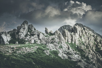 atmospheric turbulence in a beautiful mountain landscape