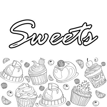 Logo, sign, style for the confectionery, bakery shop. Lettering,