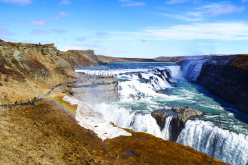Gulfoss waterfall in Iceland