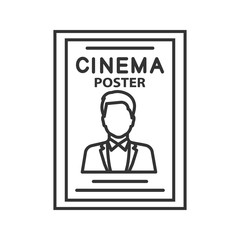 Fototapeta premium Movie poster linear icon