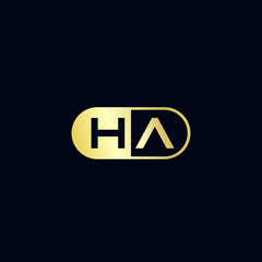 Initial Letter HA Logo Template Design