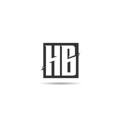 Initial Letter HB Logo Template Design