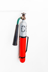 Saefty Equipment CO2 Fire Extinguisher on white background