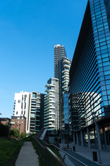 Fototapeta na wymiar High-rise building in Milan business district