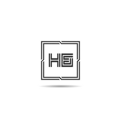 Initial Letter HE Logo Template Design