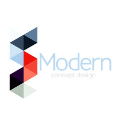 Triangle shape design abstract business logo icon design. Company logotype branding emblem idea