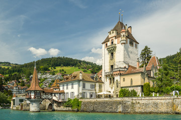Castle Oberhofen near city of Thun in Switzerland