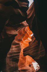 Amazing textures in Antelope Canyon, Navajo Tribal Park, Arizona, USA
