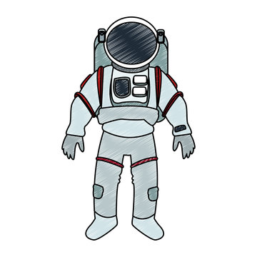 Astronaut wear profile vector illustration graphic design