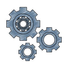 Gears working symbol vector illustration graphic design