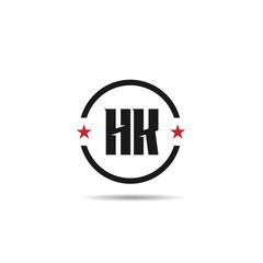 Initial Letter HK Logo Template Design