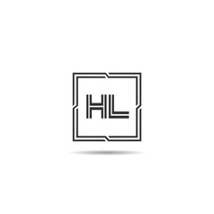 Initial Letter HL Logo Template Design