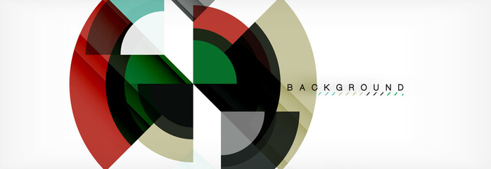 Obraz premium Vector circular geometric abstract background