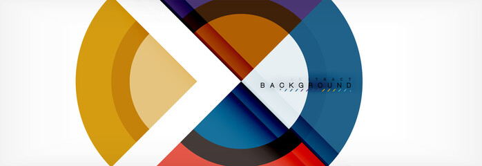 Fototapeta premium Vector circular geometric abstract background