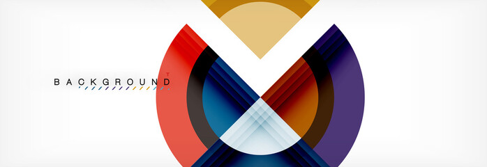 Vector circular geometric abstract background