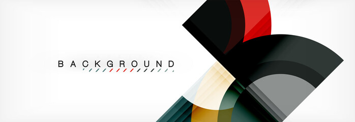 Vector circular geometric abstract background