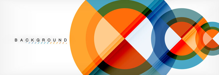 Obraz premium Vector circular geometric abstract background