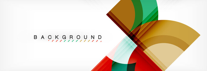 Vector circular geometric abstract background