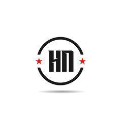 Initial Letter HN Logo Template Design