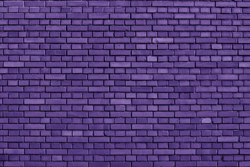 Plakat Ultra Violet colored brick wall background