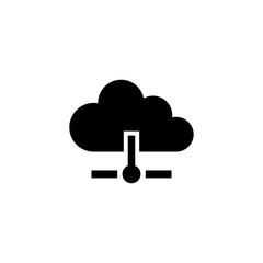 Creative Cloud Storage. Flat Vector Icon illustration. Simple black symbol on white background. Creative Cloud Storage sign design template for web and mobile UI element