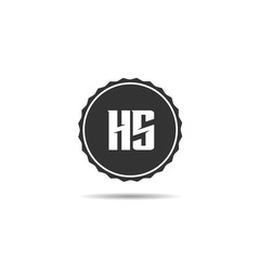 Initial Letter HS Logo Template Design